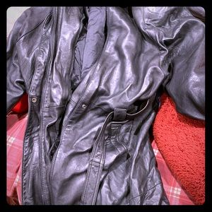 Leather coat